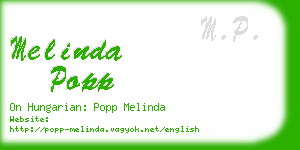melinda popp business card